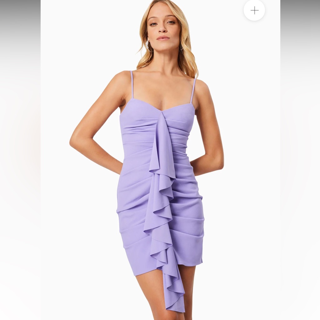 Nwt Elliatt $265 Lavender Ruffle Dress Size S